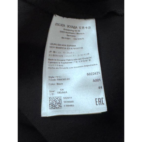 Escada Black Pants Size 44 - Picture 5 of 6